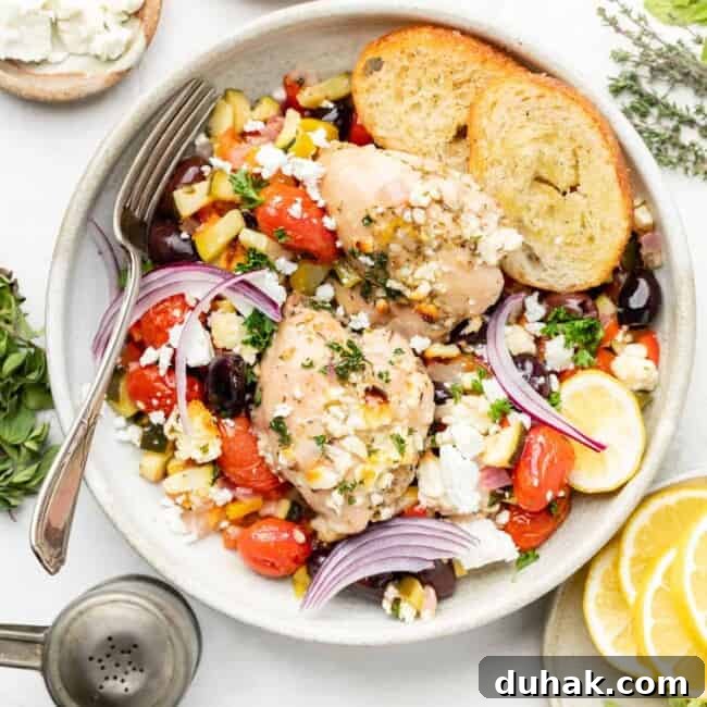 greek chicken in bowl