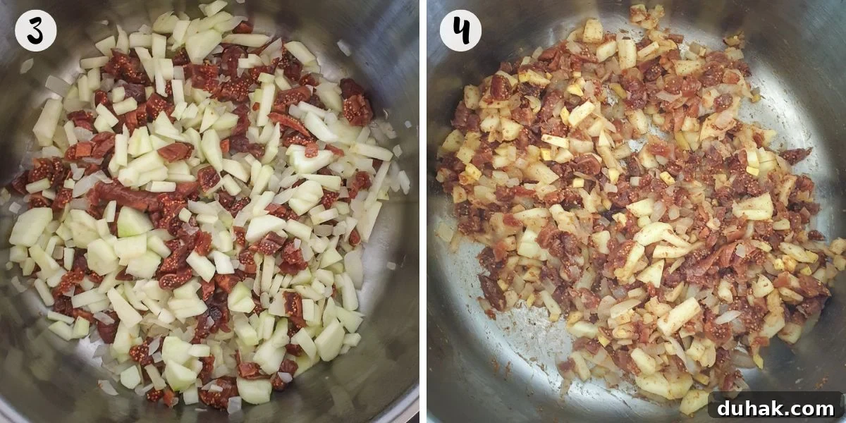 Ginger Lemon Fig Chutney Recipe: Sweet-Spicy Preserve 4 add to pan with spices and vinegar