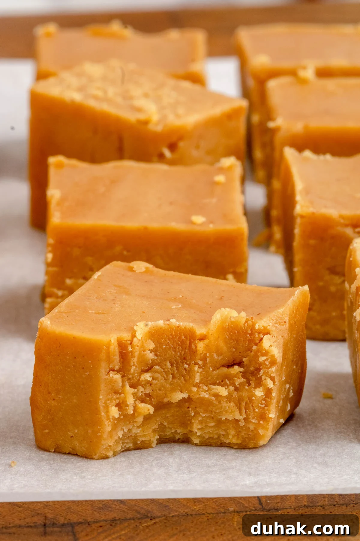 Peanut Butter Fudge with 2 Ingredients: Quick No-Bake Recipe 7 close up of 2 ingredient peanut butter fudge recipe
