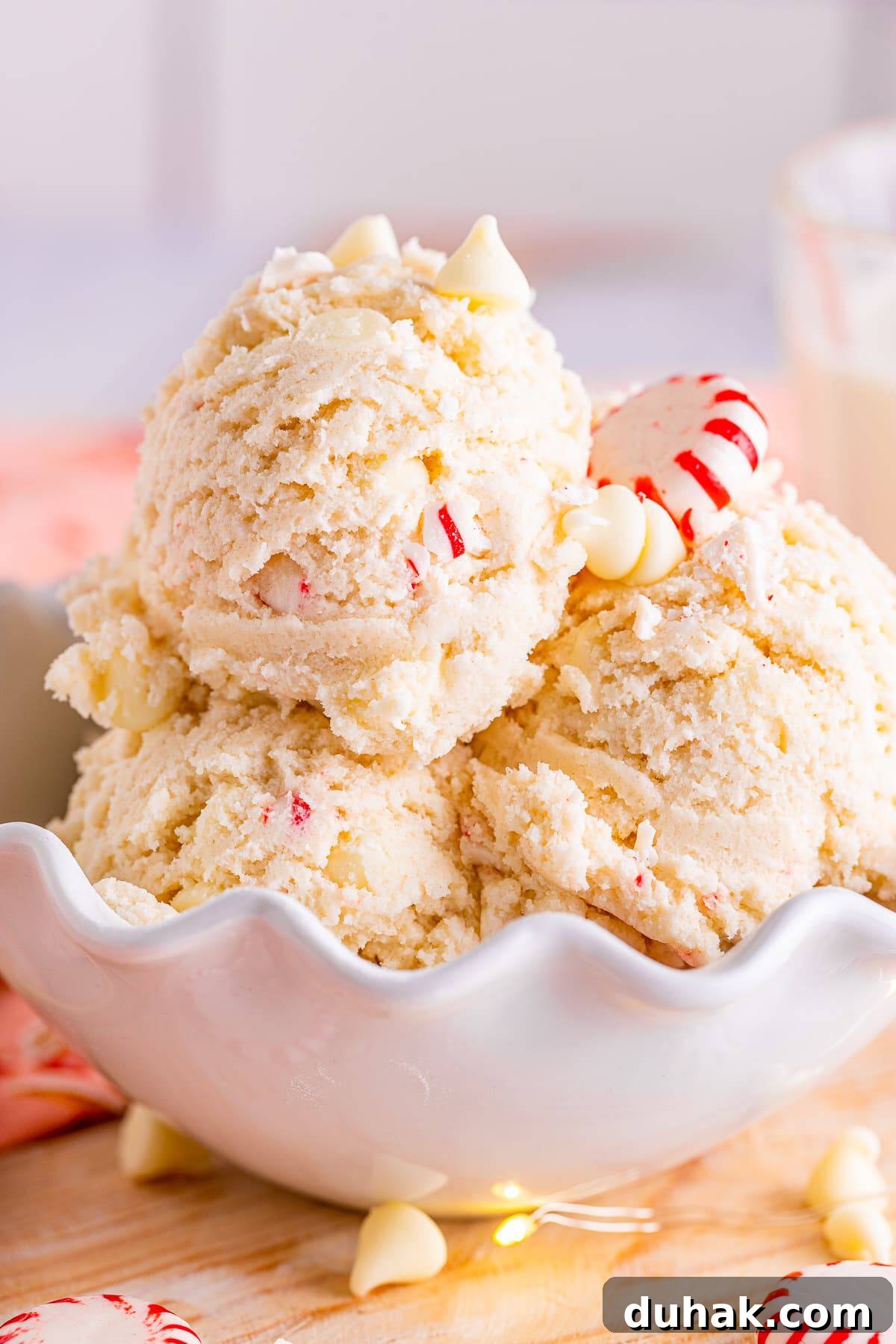 close up easy edible cookie dough recipe in a serving bowl