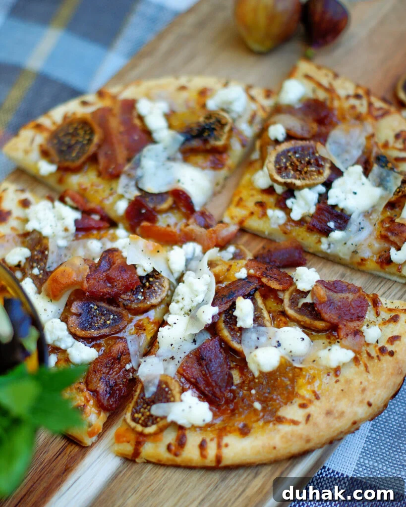 Dorito King Ranch Chicken and Savory Quiche Meal Plan (Monday Menu 190) 11 Bacon Fig Pizza Sliced & ready to serve.