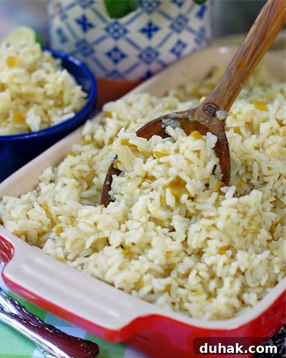 Easy Mexican Green Chile Rice