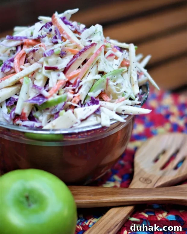 Apple Coleslaw with Buttermilk Dressing