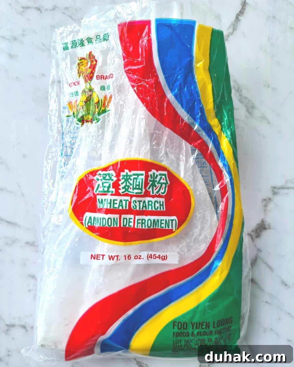 A packet of wheat starch