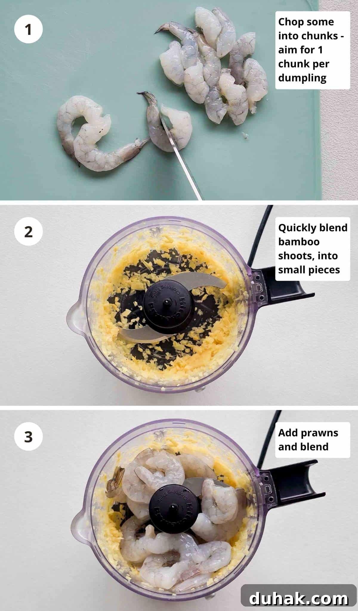Step by step cooking instruction collage part 1
