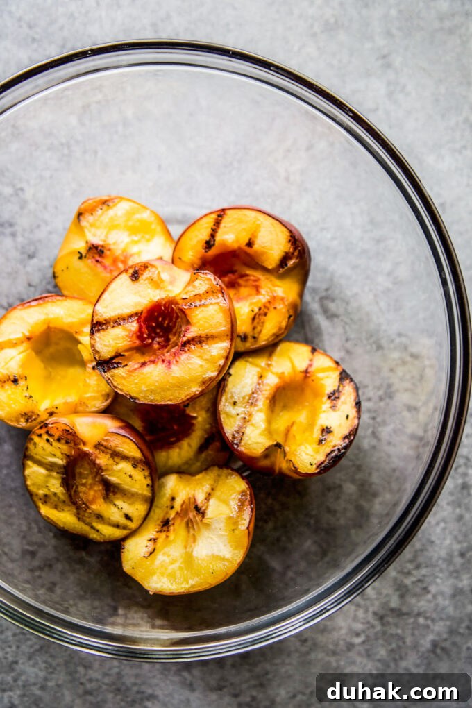 Grilled Ribeye with Caramelized Peaches and Herb Butter 6 www.thecuriousplate.com