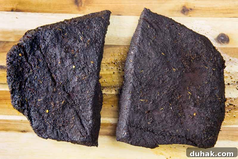 Sous Vide Brisket Flat Finished on the Big Green Egg 11 Smoked Sous Vide Brisket Flat