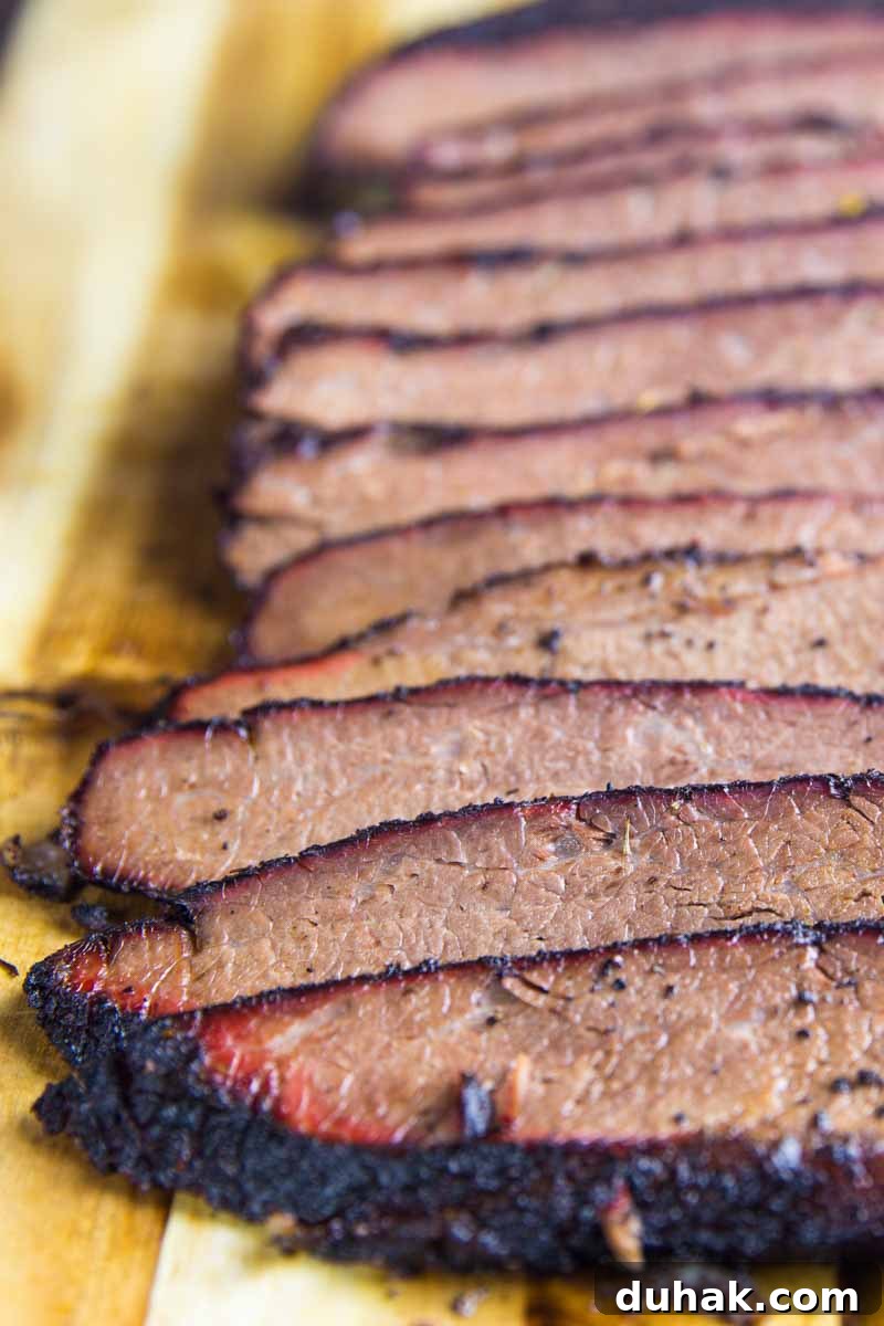 Sous Vide Brisket Flat Finished on the Big Green Egg 13 Smoked Sous Vide Brisket Flat