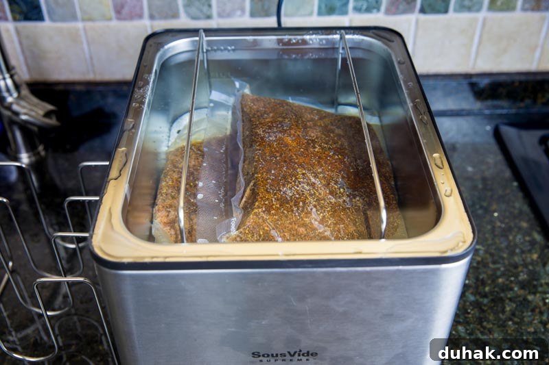 Sous Vide Brisket Flat Finished on the Big Green Egg 7 Smoked Sous Vide Brisket Flat