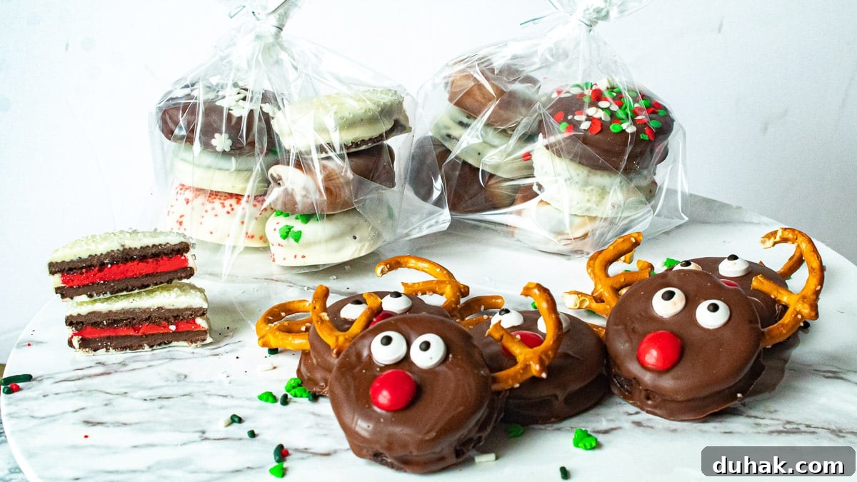 chocolate covered christmas oreos