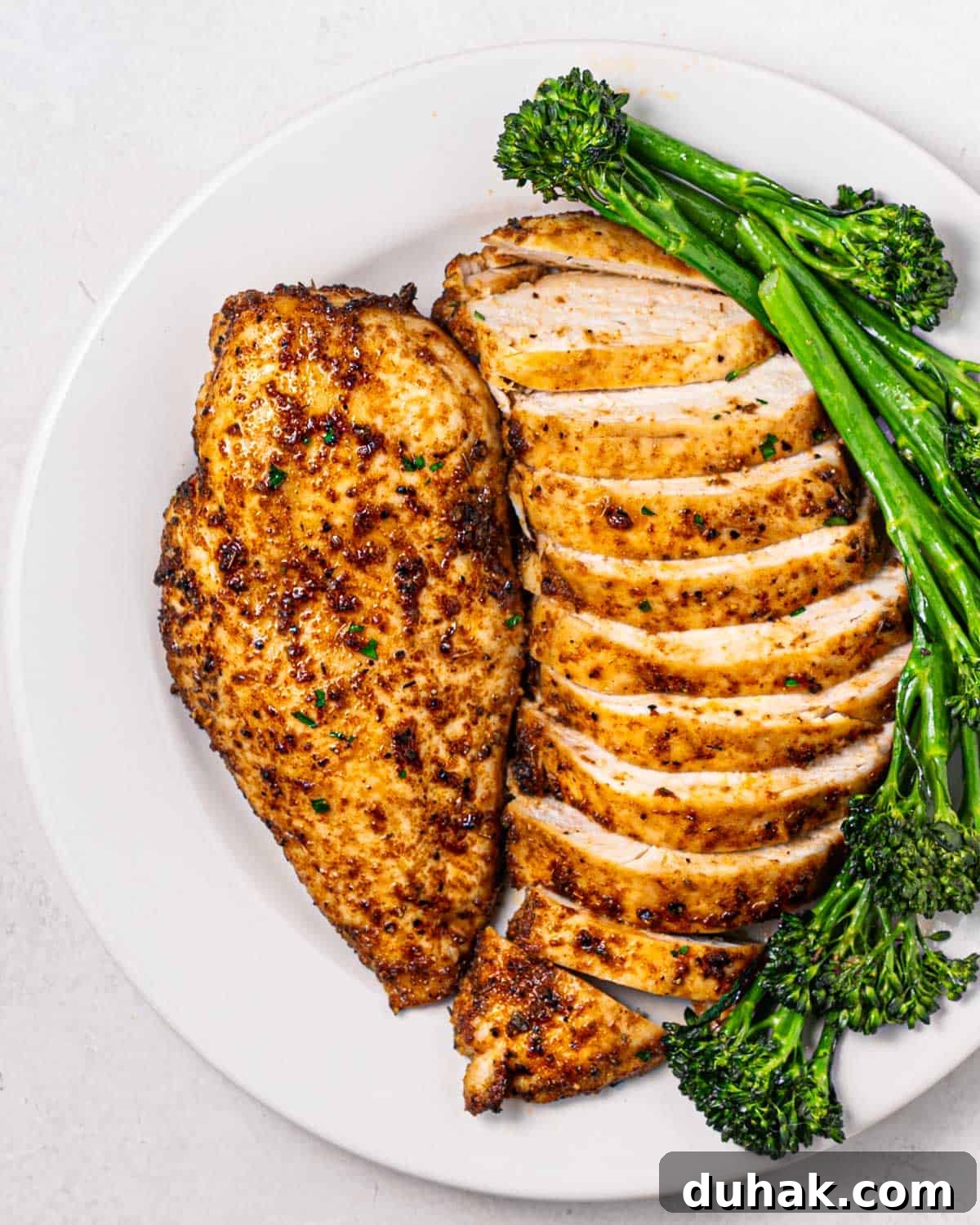Crispy Juicy Air Fryer Chicken Breast Recipe in 20 Minutes 7 plate of air fryer chicken breasts.