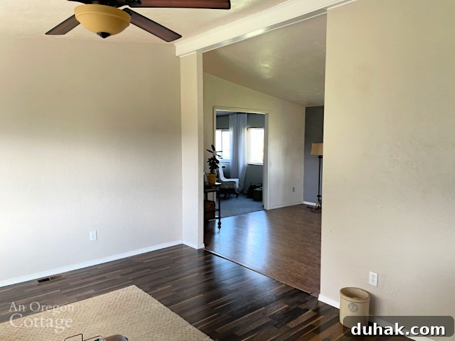 Farmhouse Moving Day: Vintage Rugs, Linen Finds, Books & More 3 empty rooms in manufactured home