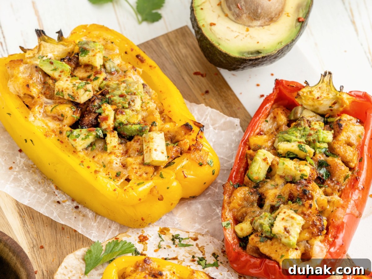 fajita chicken stuffed peppers