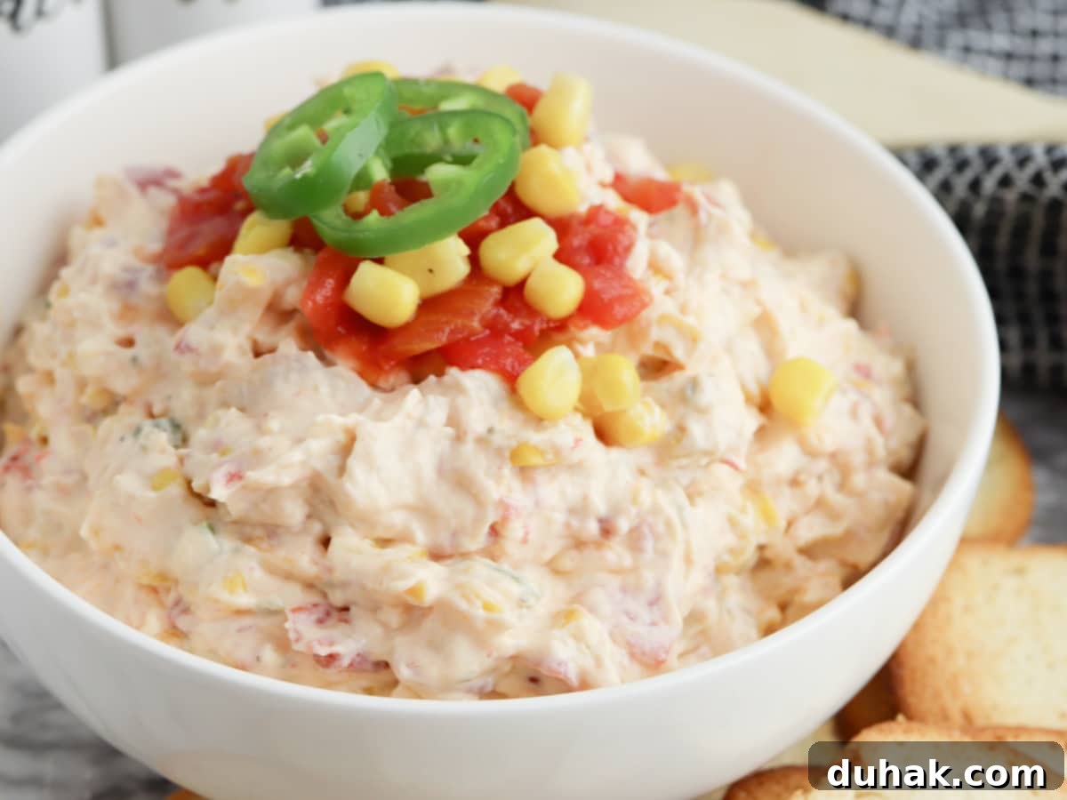 Spicy Southwest Corn Dip with Cream Cheese