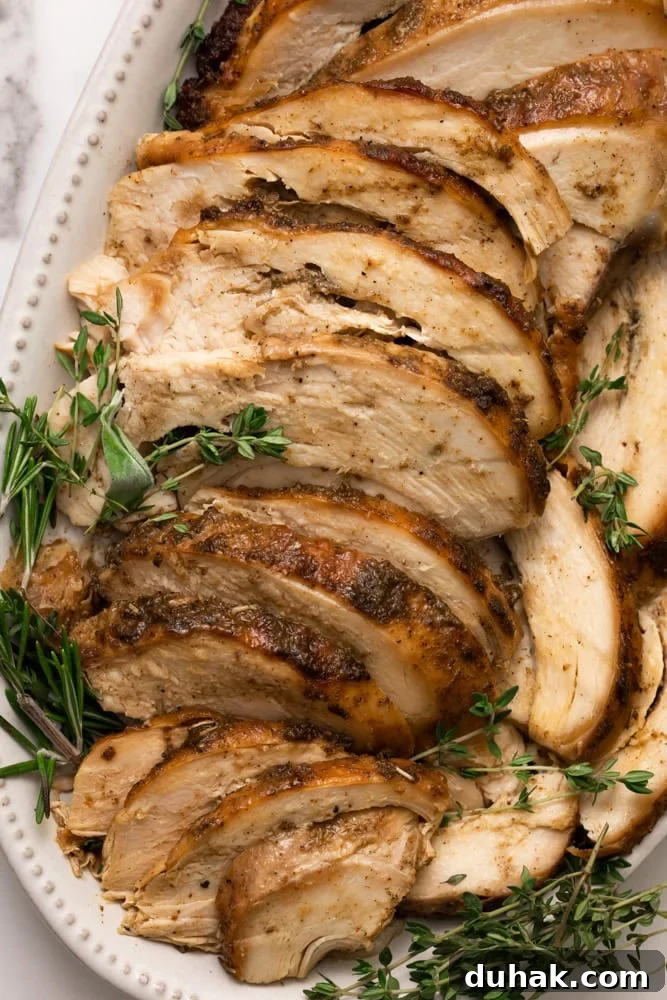 Cajun Turkey Breast Recipe: Slow Cooker and Oven Method (Video) 5 A photo of slices of cajun turkey breast