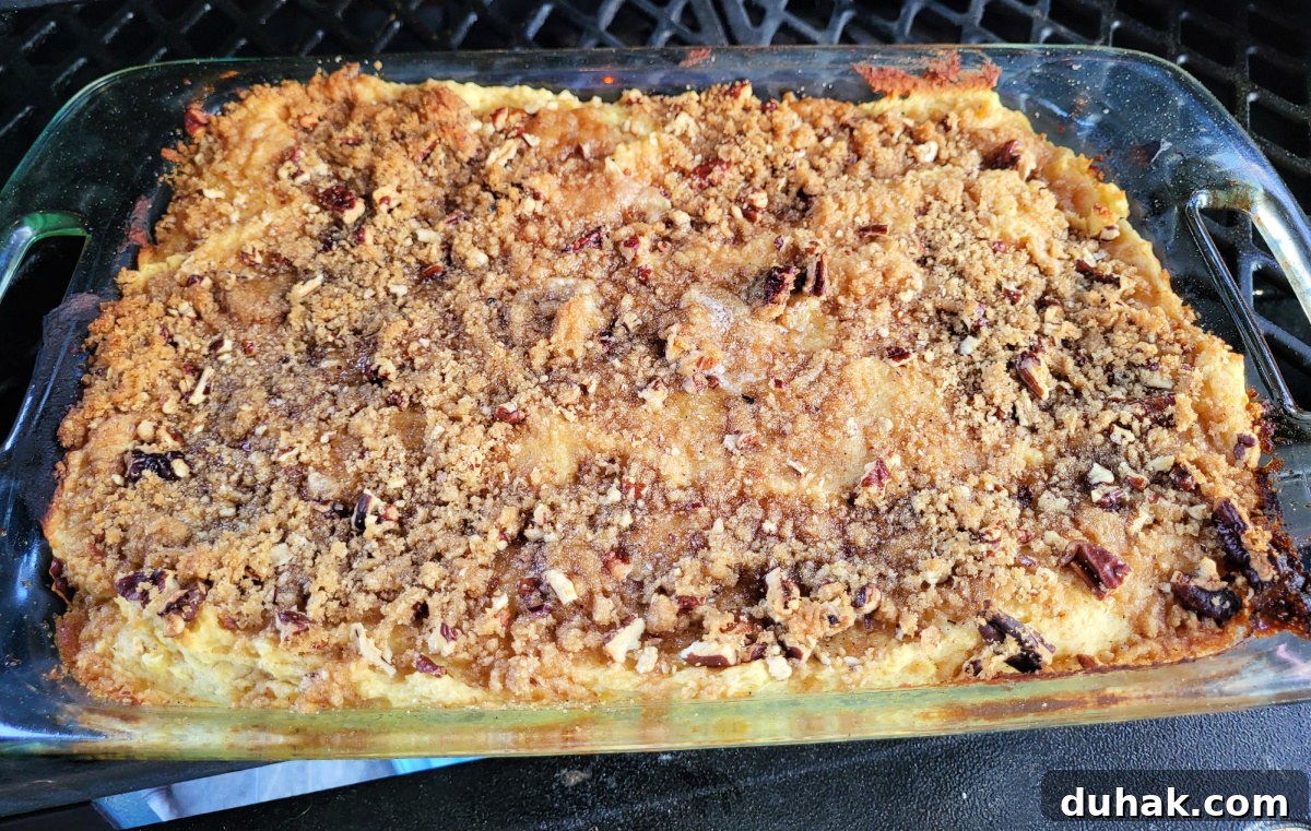 Smoked Sweet Potato Casserole with Brown Sugar Pecan Topping 7 Smoked Sweet Potato Casserole Done On Smoker