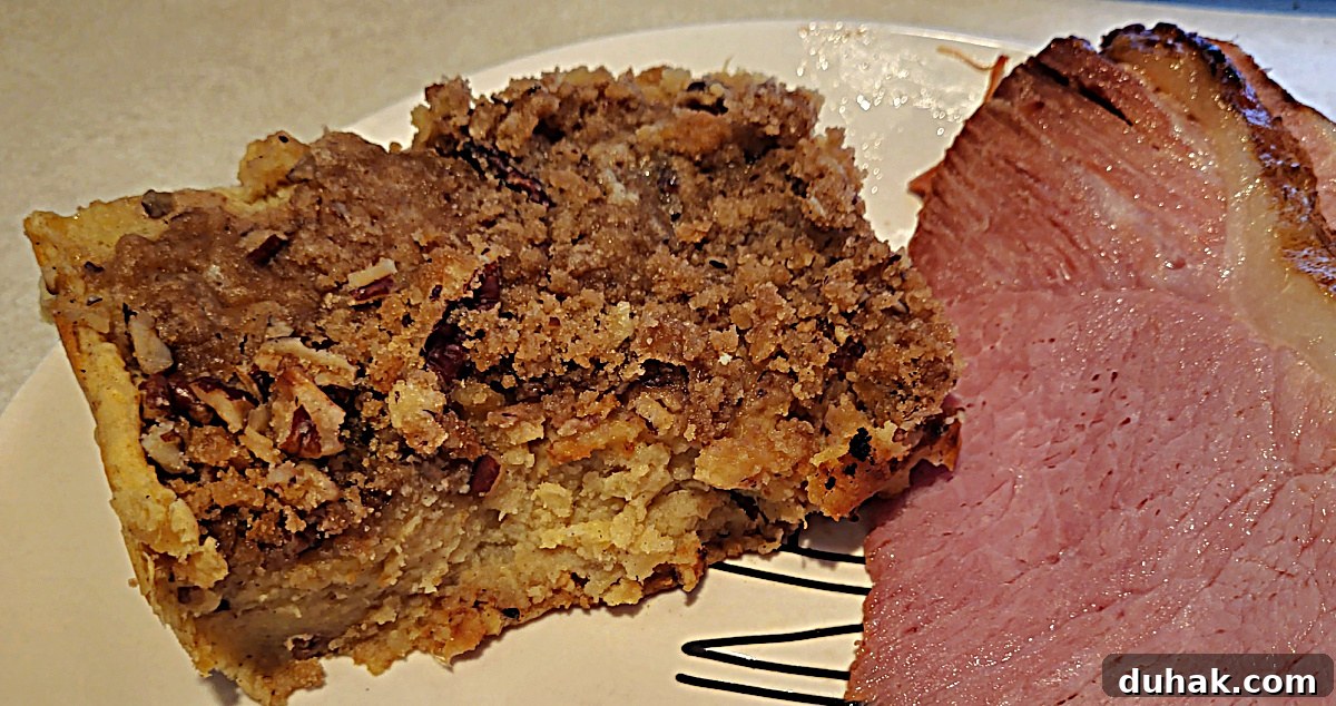 Smoked Sweet Potato Casserole with Brown Sugar Pecan Topping 8 Smoked Sweet Potato Casserole Served With Smoked Ham