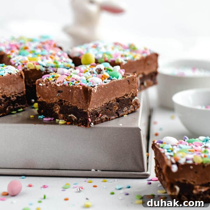Malted Milk Chocolate Easter Egg Fudge Brownies