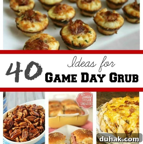 40 Ideas for game Day grub