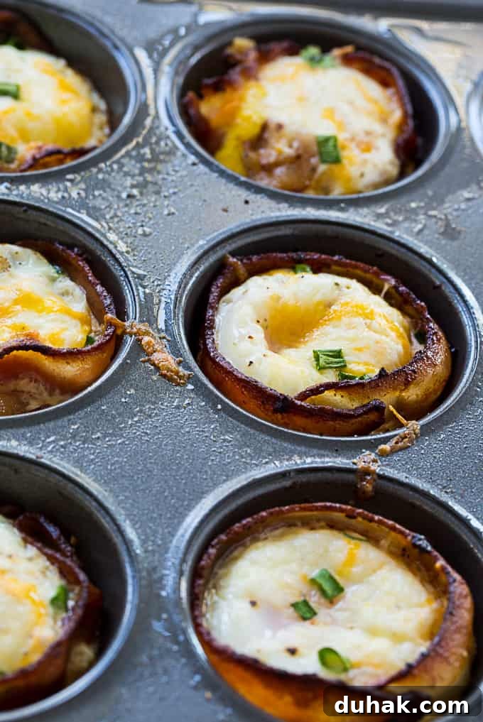 Bacon and Eggs Cups make a low carb breakfast