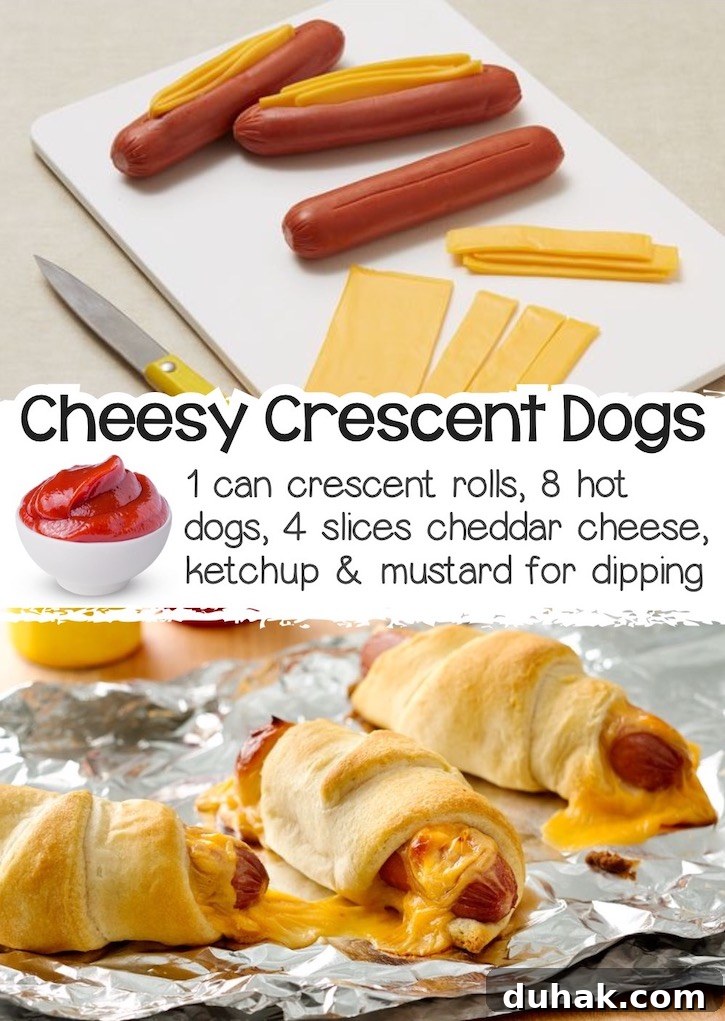 24 Creative Recipes You Can Make With Canned Refrigerated Dough 12 Hot dogs stuffed with cheddar, wrapped in crescent dough and baked.