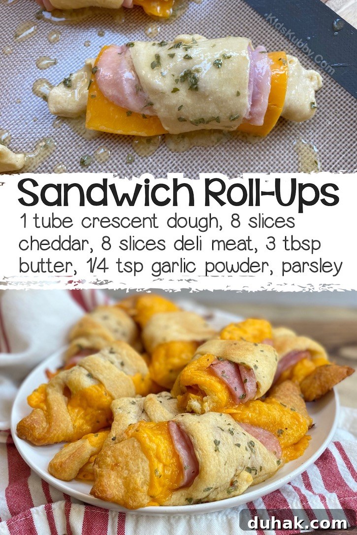 24 Creative Recipes You Can Make With Canned Refrigerated Dough 16 Sandwich roll-ups made with deli meat and cheese wrapped in crescent dough, brushed with butter, and baked.