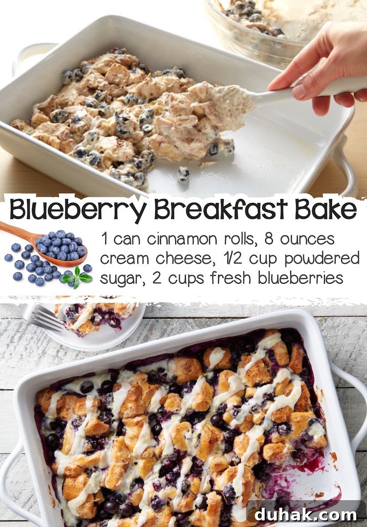 24 Creative Recipes You Can Make With Canned Refrigerated Dough 6 Breakfast casserole made with diced cinnamon rolls, cream cheese, and fresh blueberries.