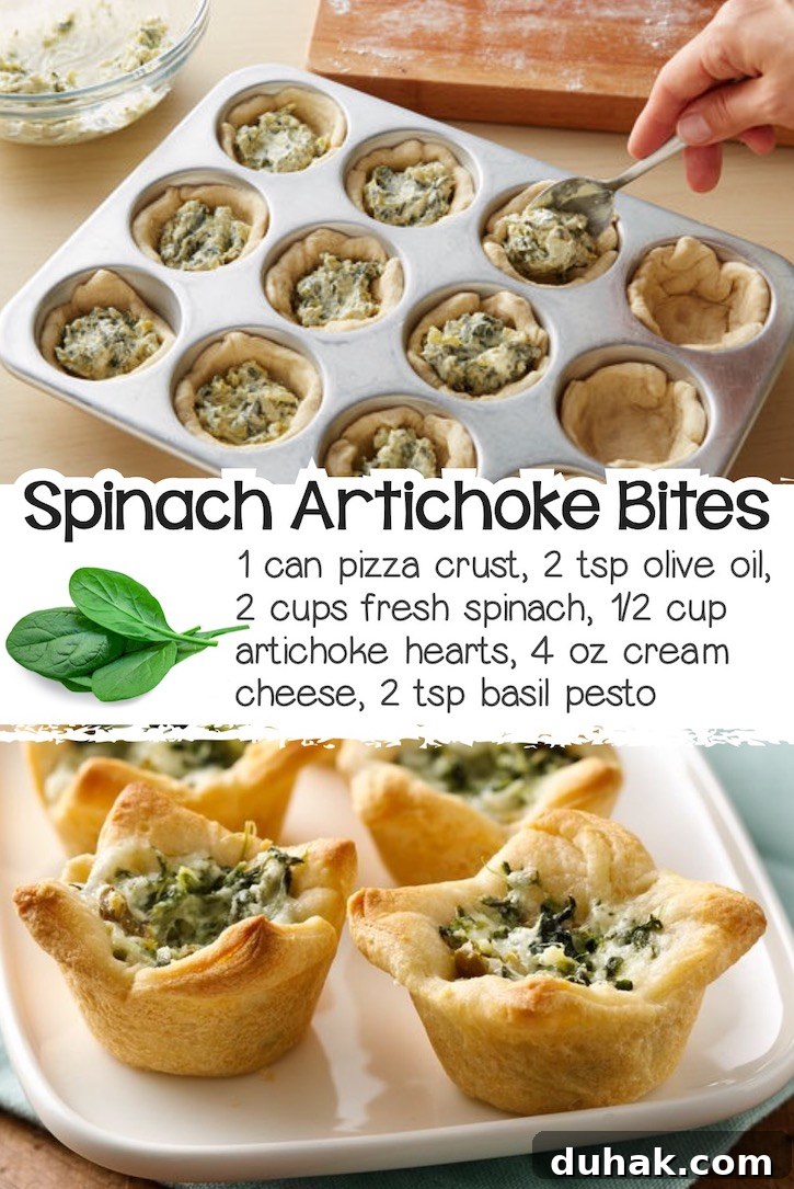 24 Creative Recipes You Can Make With Canned Refrigerated Dough 8 Creamy spinach artichoke dip served in mini handheld cups made of pizza dough.