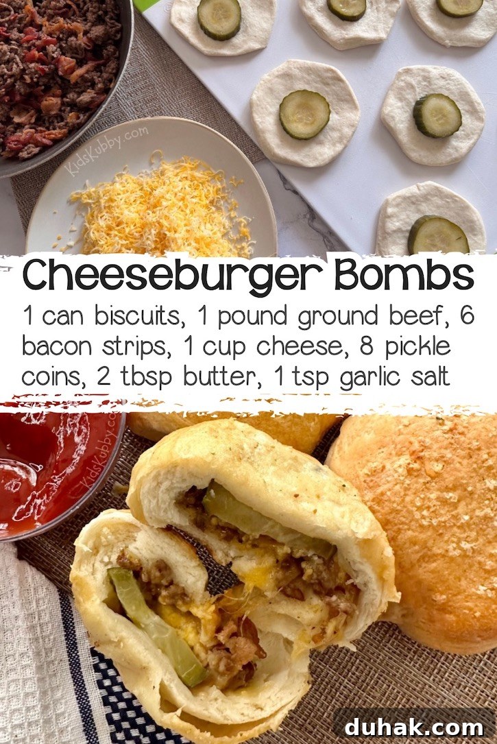 24 Creative Recipes You Can Make With Canned Refrigerated Dough 9 Biscuits stuffed with cheeseburger fillings to make mini handheld burgers.