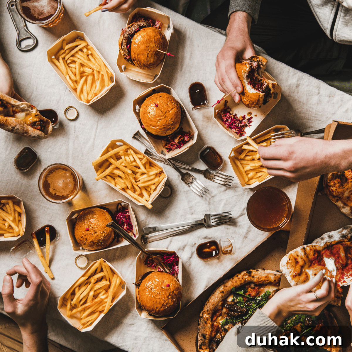 hamburgers, french fries, pizza, foods to consider when looking at sodium guidelines