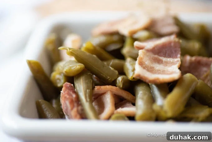 Slow-Cooker Garlic Parmesan Green Beans Recipe 3 Green Beans with bacon