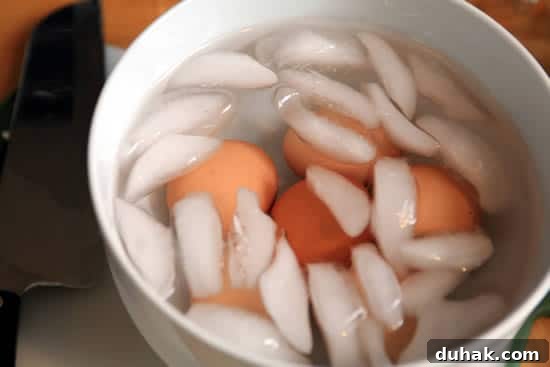 How to make perfect hard boiled eggs: Use an ice bath