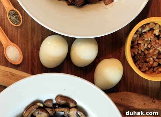 Three perfect hard boiled eggs