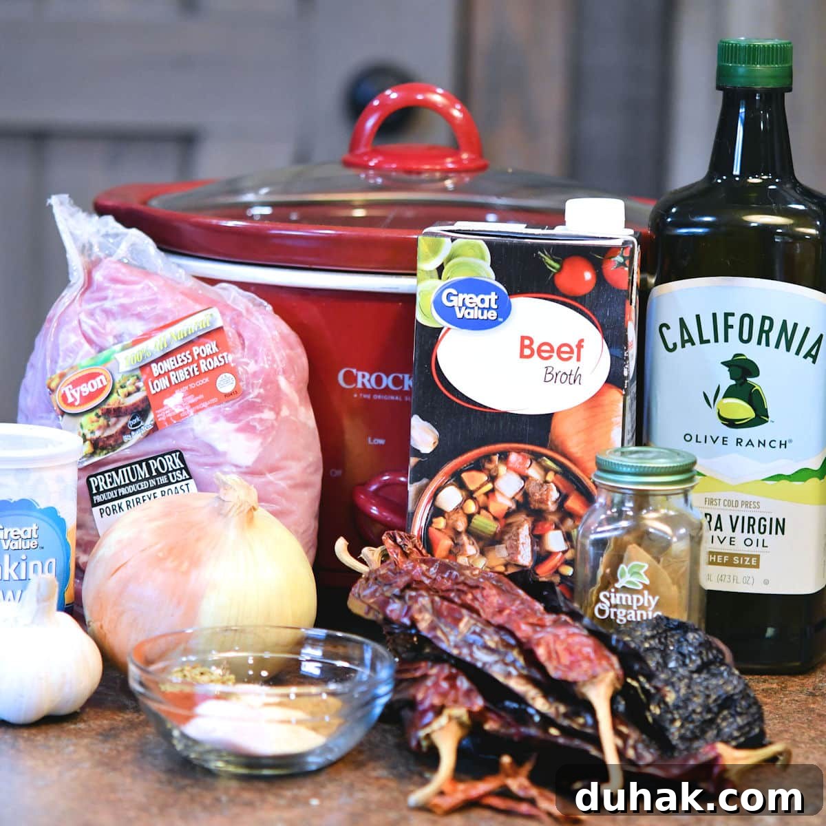 Authentic Pork Chile Colorado Asado Recipe — Savory Mexican Pork Stew 5 Only a few ingredients are used once the dried chiles are decided on.