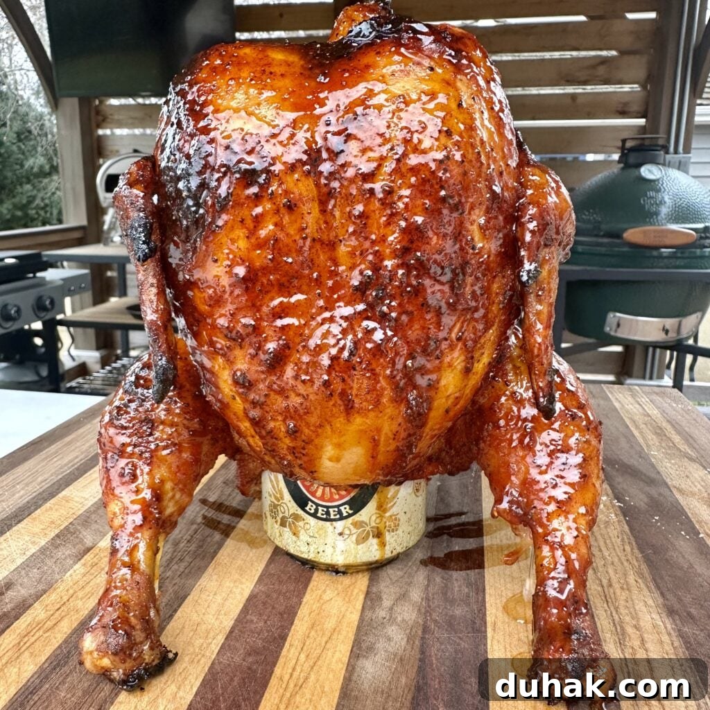 Smoked Beer-Can Chicken Recipe for Juicy, Crispy Skin 2 Smoked beer can chicken