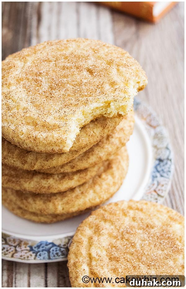 Stack of Best Snickerdoodle Cookies on Rustic Dish