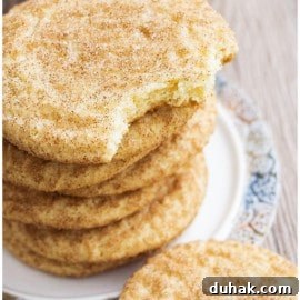 Stack of Best Snickerdoodle Cookies on Rustic Dish