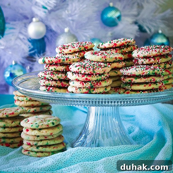 A plate of Christmas Funfetti Cookies.