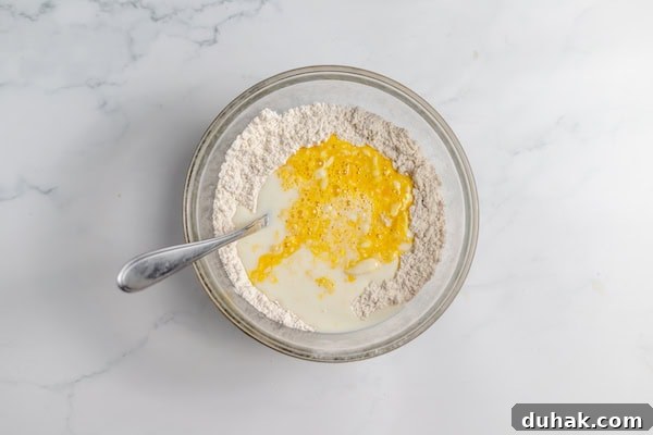 Comforting Gluten-Free Chicken with Fluffy Dumplings 8 mixing dumpling dough together