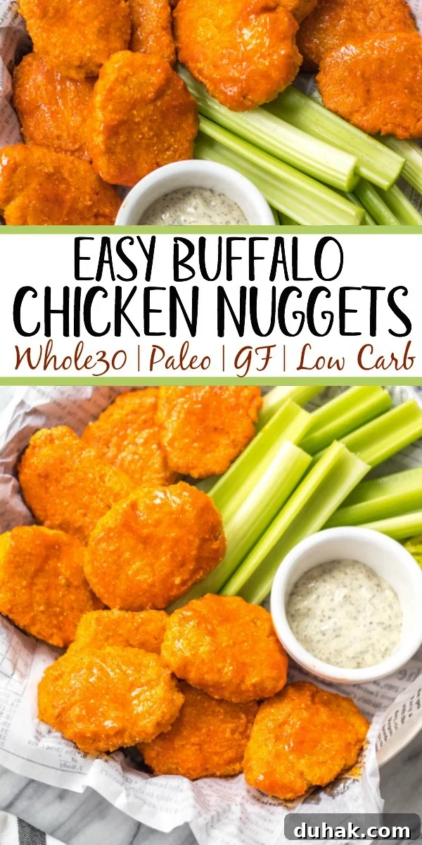 Buffalo chicken nuggets on a plate