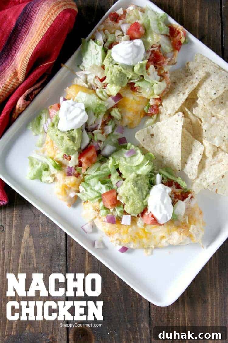 Nacho Chicken Recipe - 30 minute sheet pan dinner that is low carb baked chicken and kid friendly! SnappyGourmet.com