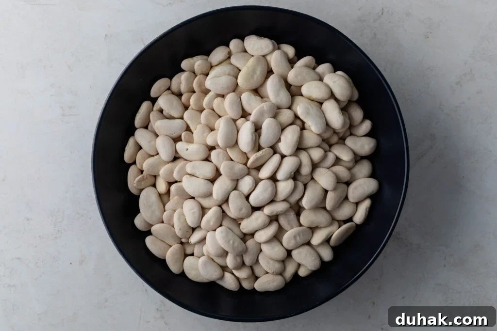Southern-Style Creamy Butter Beans Recipe for Comfort Food 3 bowl of uncooked butter beans