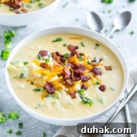 Loaded Broccoli Cheese and Potato Soup